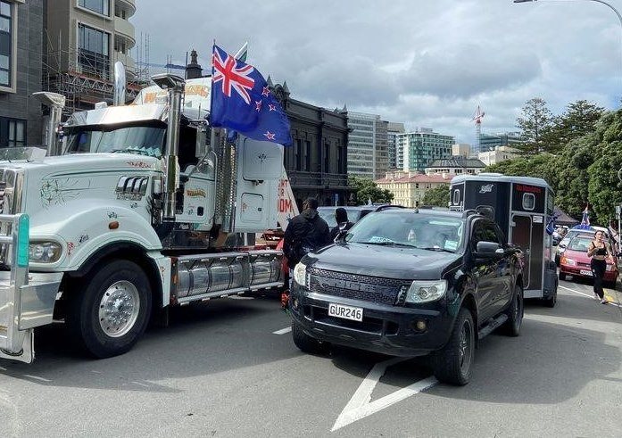 Полиция Новой Зеландии пытается разогнать протесты против обязательной вакцинации